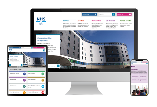 NHS Fife Home Page Screens (540 X 370) No Shadow